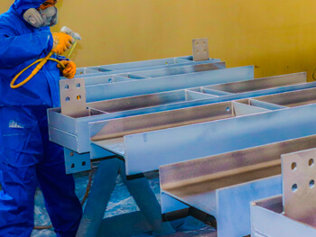 Mechanical contractor working on custom fabrication project